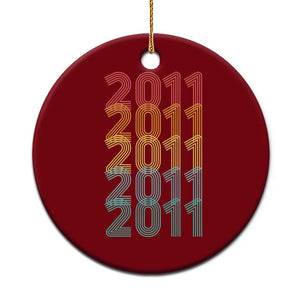 15th Birthday Ceramic Ornament Vintage 2011 Retro 15 Years Old Birthday