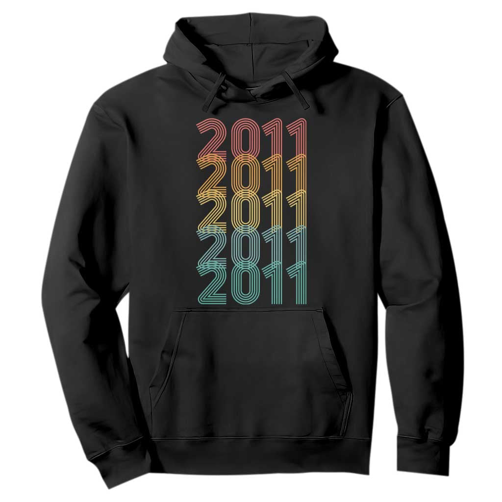 15th Birthday Hoodie Vintage 2011 Retro 15 Years Old Birthday