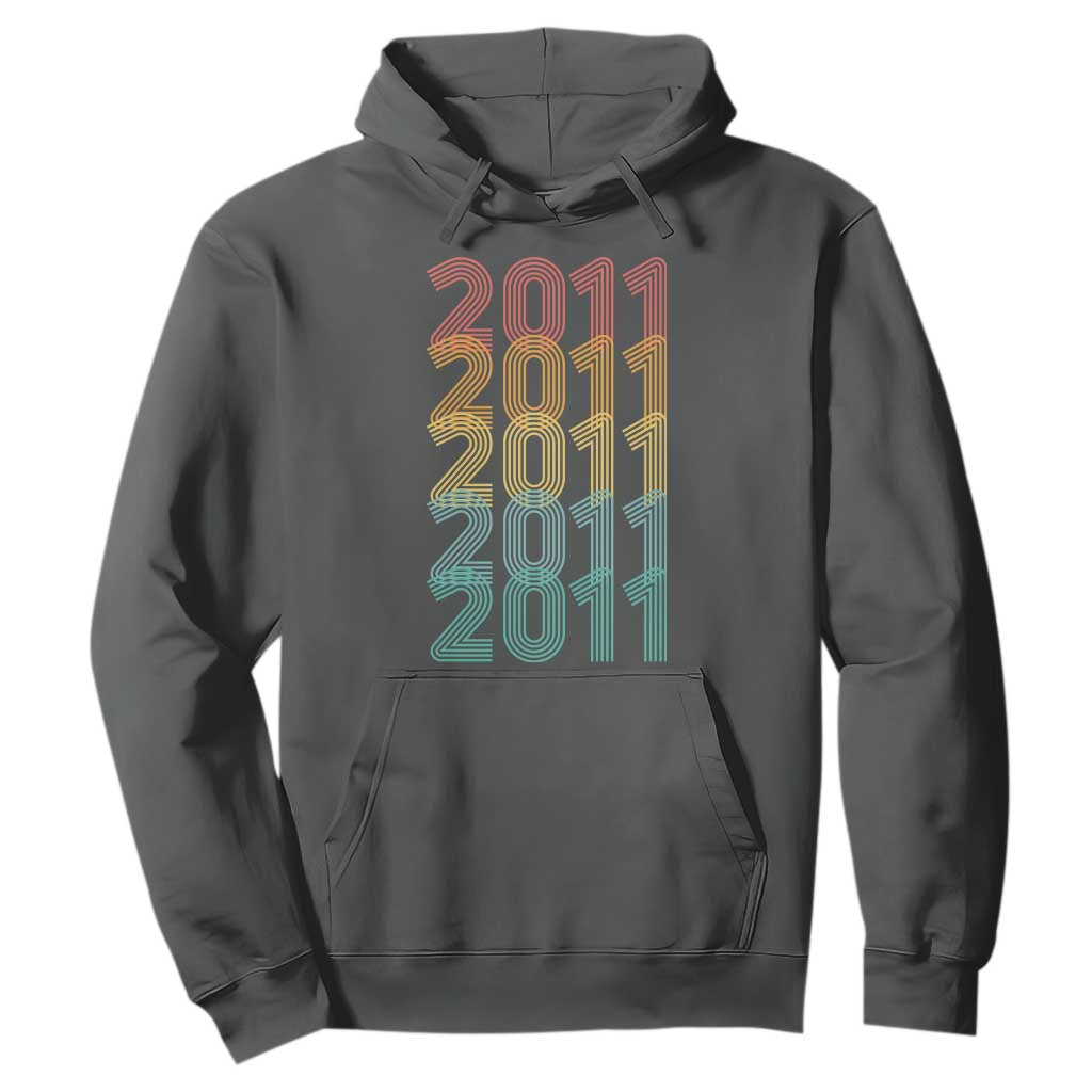 15th Birthday Hoodie Vintage 2011 Retro 15 Years Old Birthday