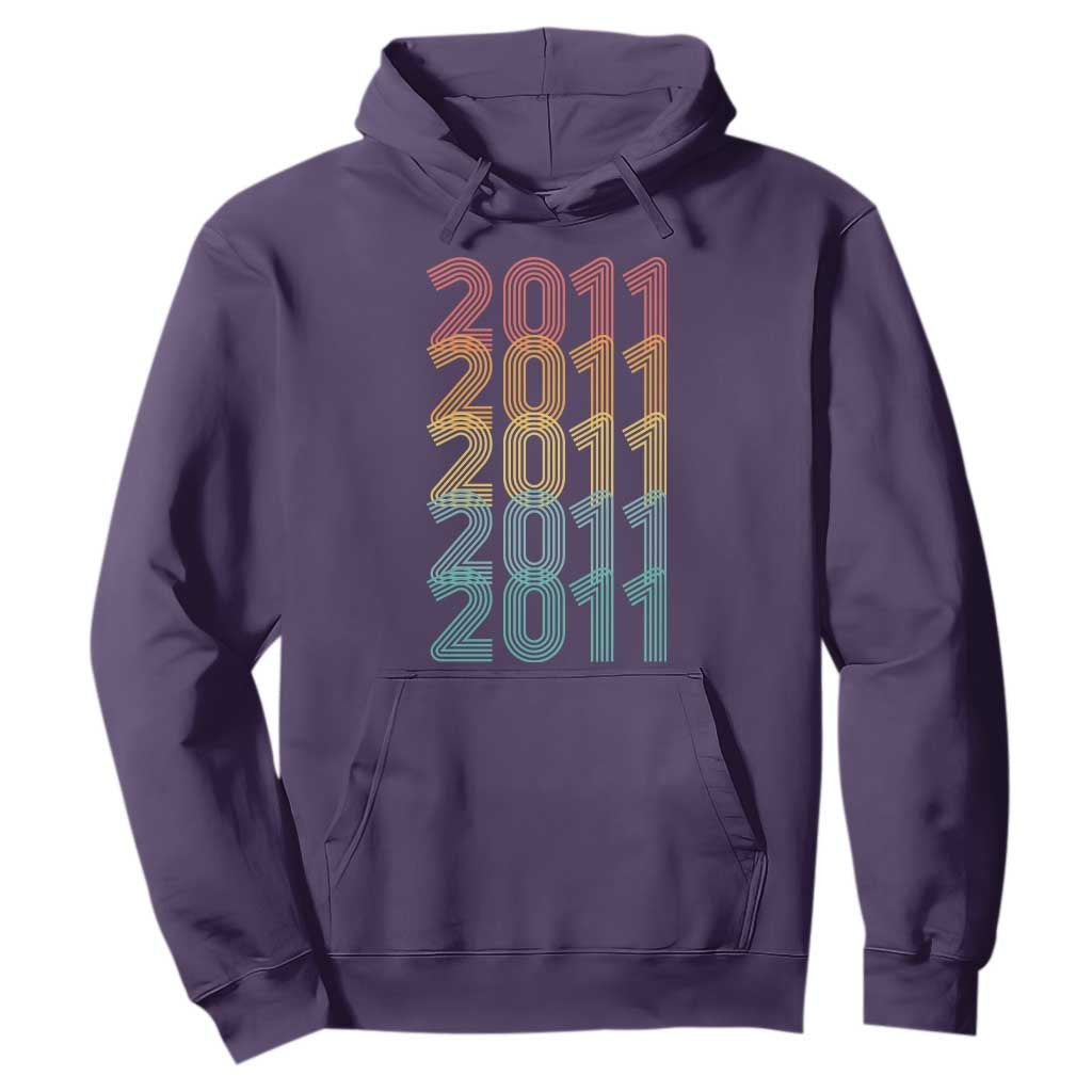 15th Birthday Hoodie Vintage 2011 Retro 15 Years Old Birthday