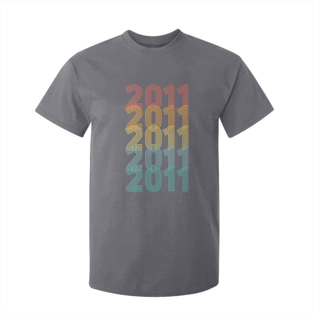 15th Birthday T Shirt For Kid Vintage 2011 Retro 15 Years Old Birthday