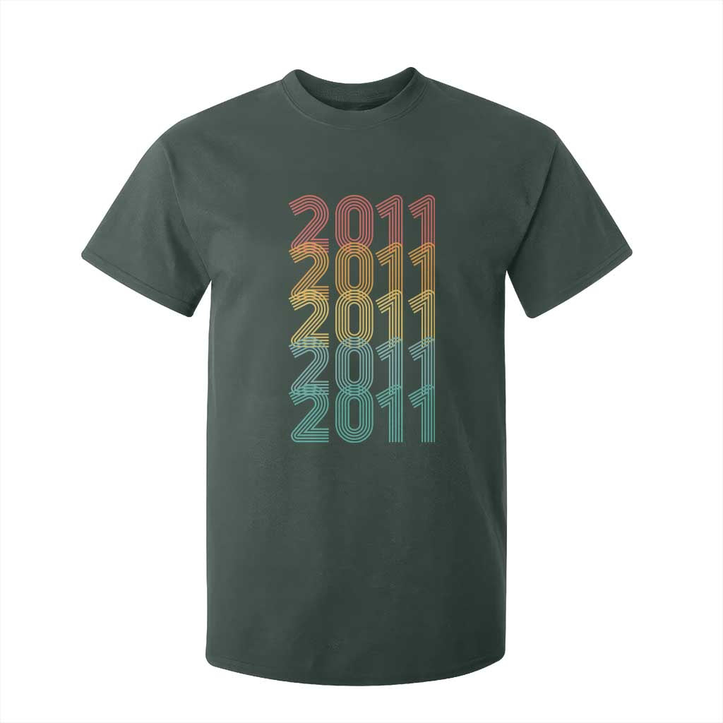 15th Birthday T Shirt For Kid Vintage 2011 Retro 15 Years Old Birthday