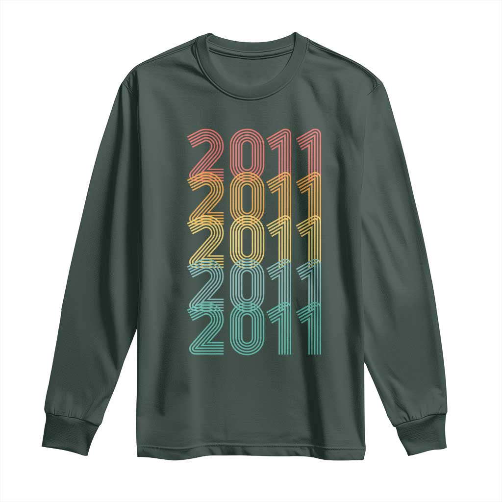 15th Birthday Long Sleeve Shirt Vintage 2011 Retro 15 Years Old Birthday