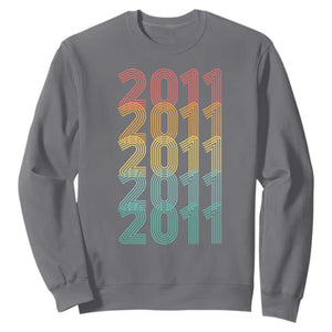 15th Birthday Sweatshirt Vintage 2011 Retro 15 Years Old Birthday