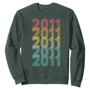 15th Birthday Sweatshirt Vintage 2011 Retro 15 Years Old Birthday