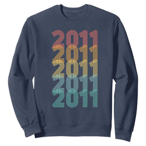 15th Birthday Sweatshirt Vintage 2011 Retro 15 Years Old Birthday