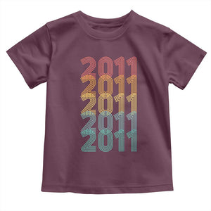 15th Birthday Toddler T Shirt Vintage 2011 Retro 15 Years Old Birthday