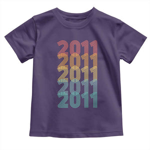 15th Birthday Toddler T Shirt Vintage 2011 Retro 15 Years Old Birthday