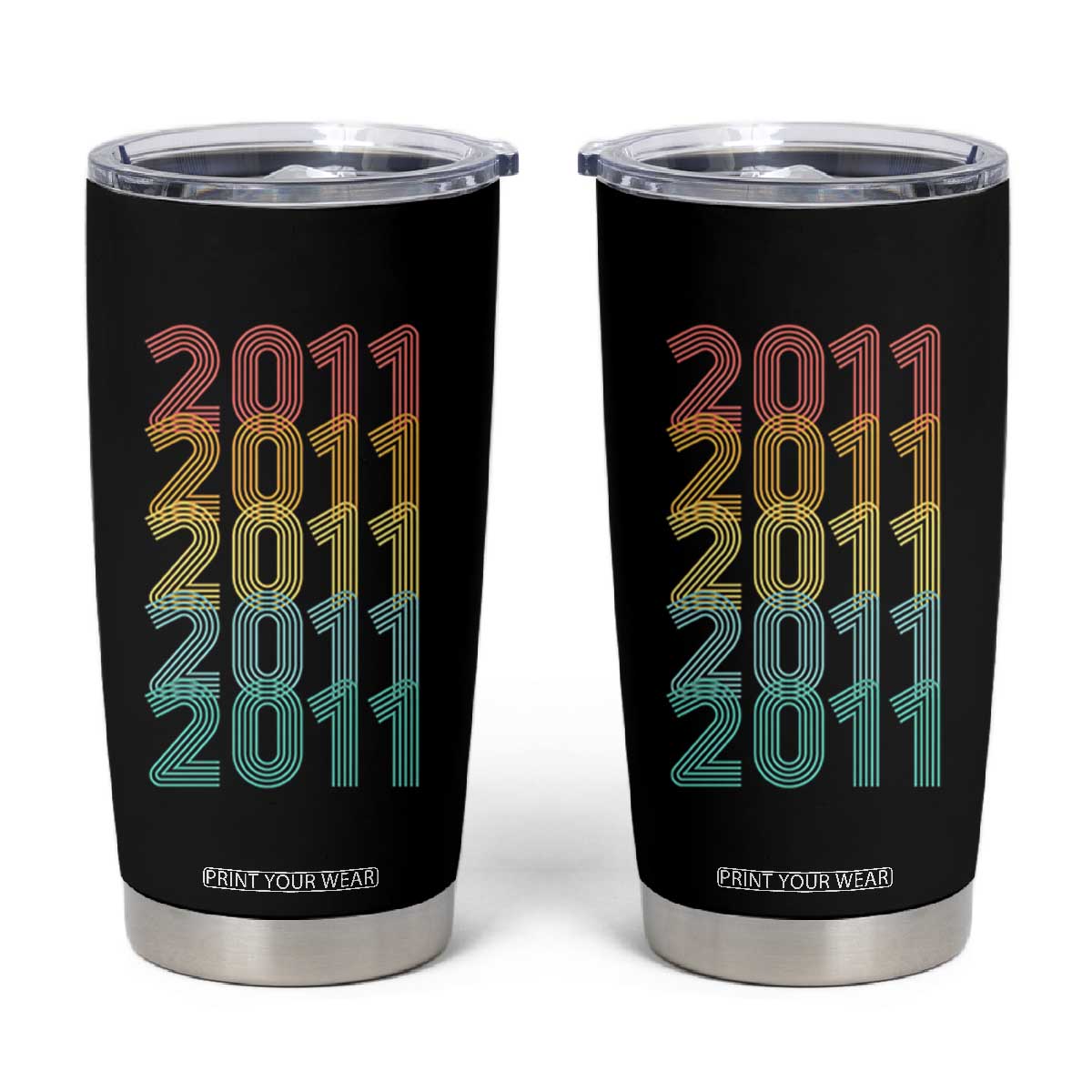 15th Birthday Tumbler Cup Vintage 2011 Retro 15 Years Old Birthday