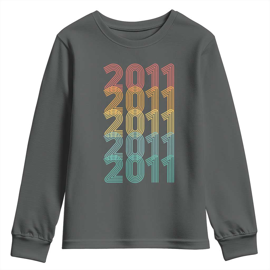 15th Birthday Youth Sweatshirt Vintage 2011 Retro 15 Years Old Birthday
