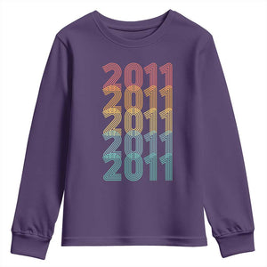 15th Birthday Youth Sweatshirt Vintage 2011 Retro 15 Years Old Birthday