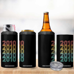 16th Birthday 4 in 1 Can Cooler Tumbler Vintage 2010 Retro 16 Years Old Birthday