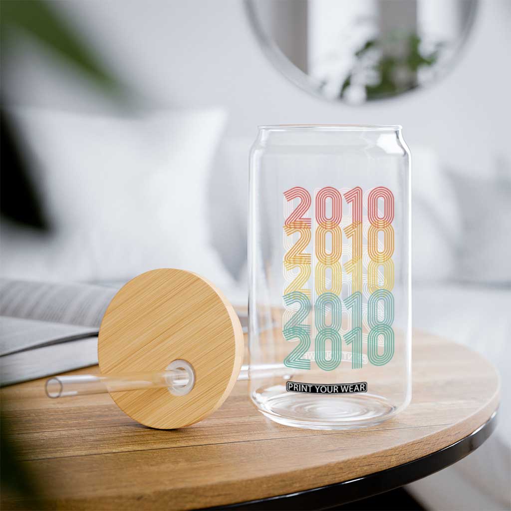16th Birthday Glass Can Vintage 2010 Retro 16 Years Old Birthday