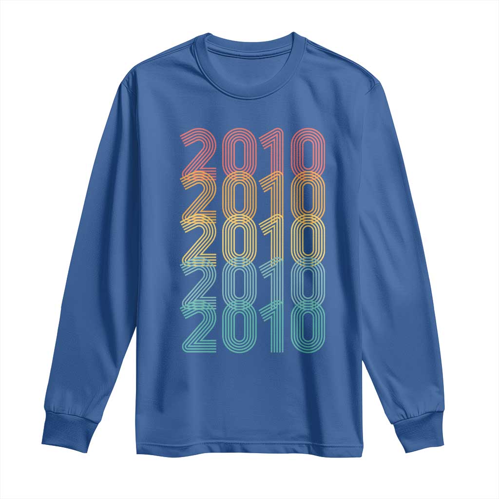 16th Birthday Long Sleeve Shirt Vintage 2010 Retro 16 Years Old Birthday