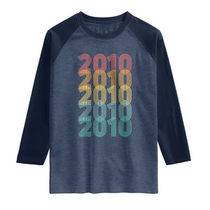 16th Birthday Raglan Shirt Vintage 2010 Retro 16 Years Old Birthday
