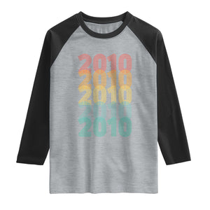 16th Birthday Raglan Shirt Vintage 2010 Retro 16 Years Old Birthday