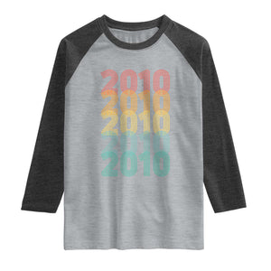 16th Birthday Raglan Shirt Vintage 2010 Retro 16 Years Old Birthday