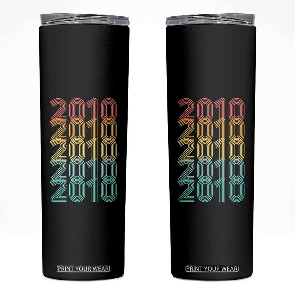 16th Birthday Skinny Tumbler Vintage 2010 Retro 16 Years Old Birthday TS11 Black Print Your Wear