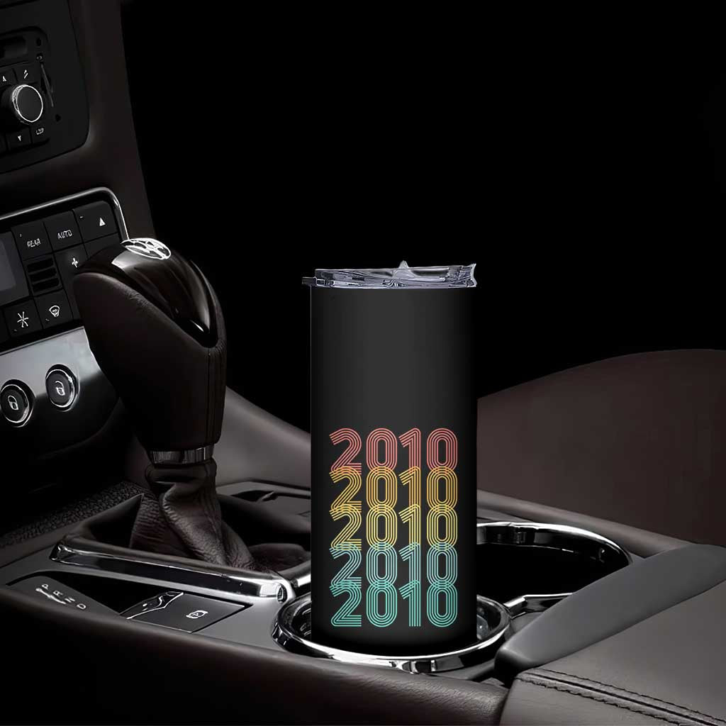 16th Birthday Skinny Tumbler Vintage 2010 Retro 16 Years Old Birthday