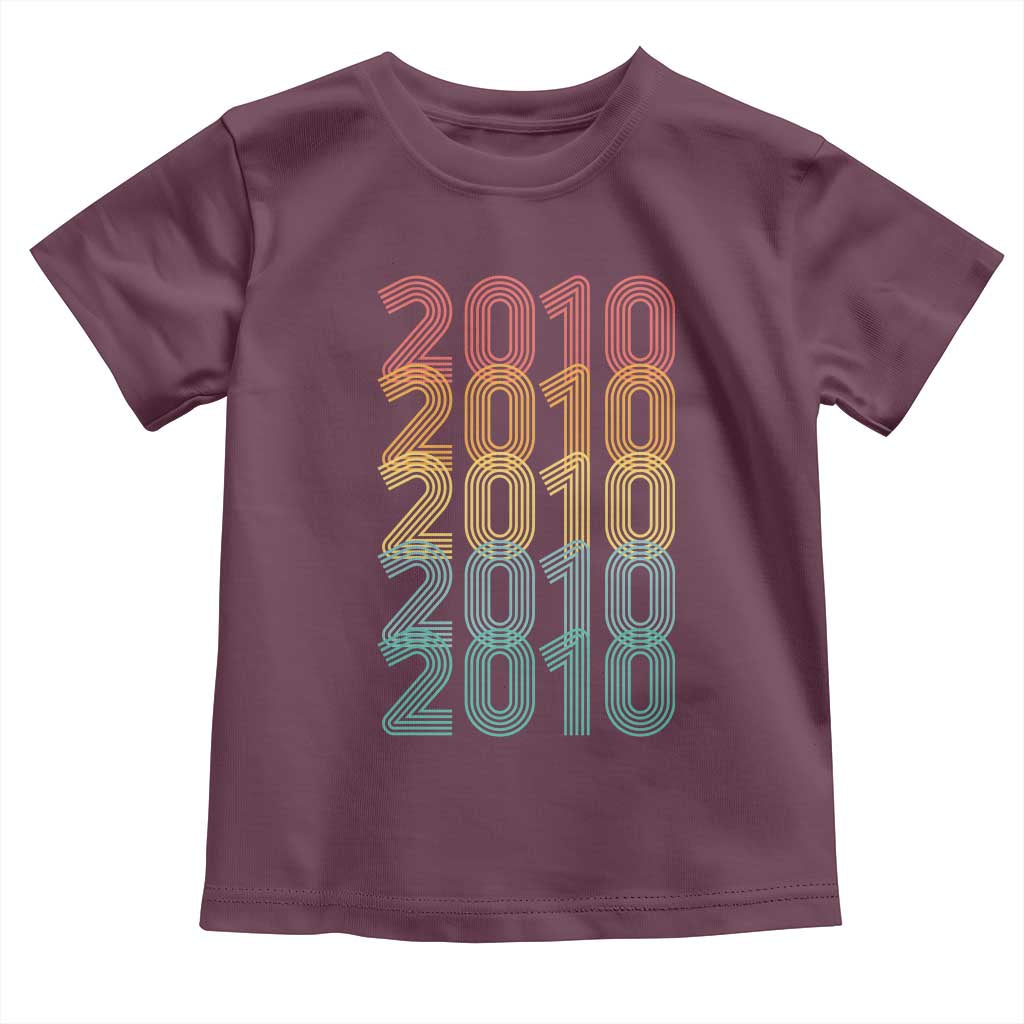 16th Birthday Toddler T Shirt Vintage 2010 Retro 16 Years Old Birthday