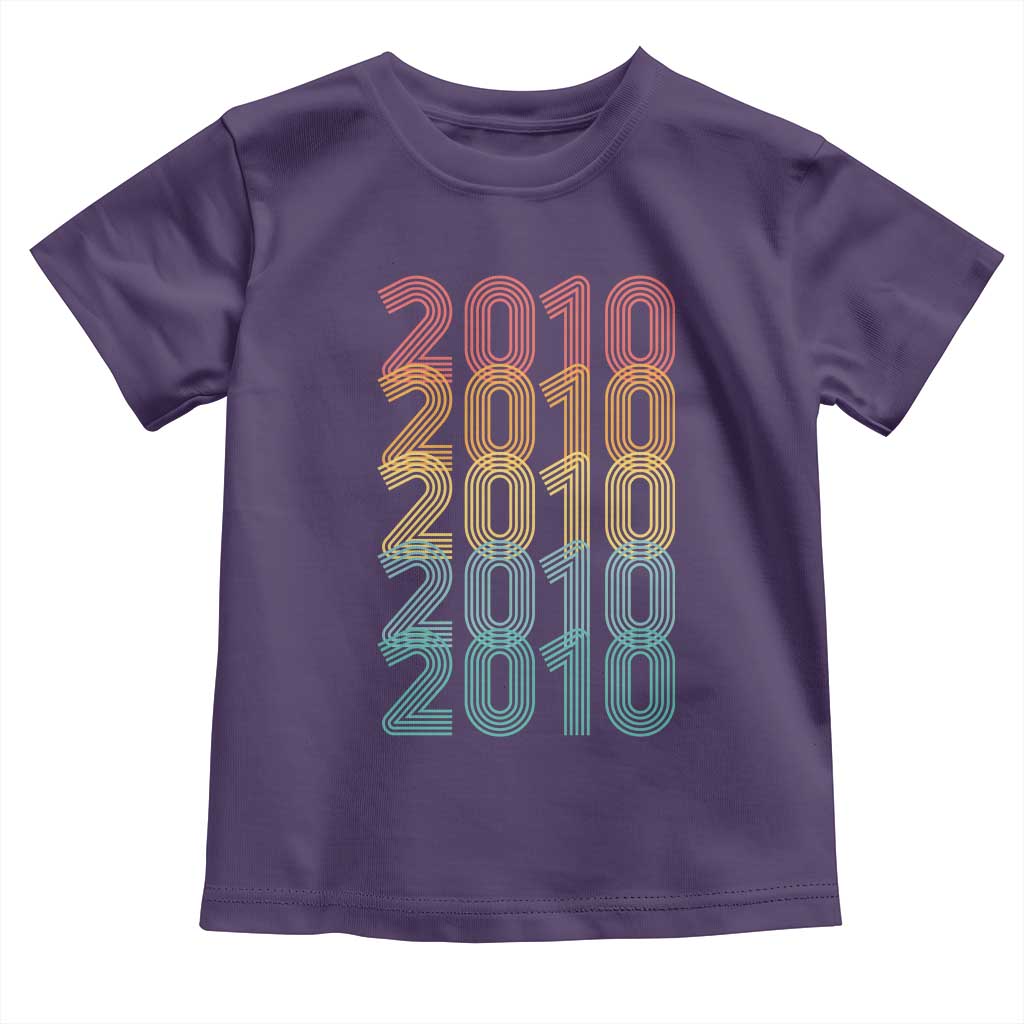 16th Birthday Toddler T Shirt Vintage 2010 Retro 16 Years Old Birthday
