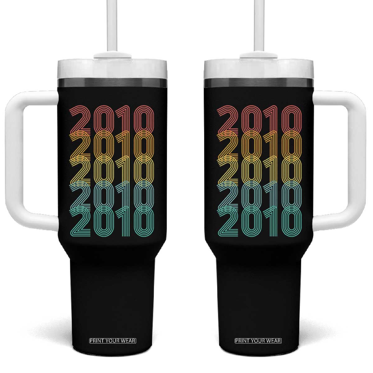 16th Birthday Tumbler With Handle Vintage 2010 Retro 16 Years Old Birthday
