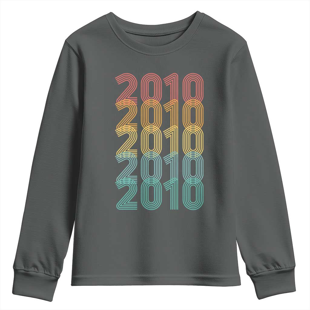 16th Birthday Youth Sweatshirt Vintage 2010 Retro 16 Years Old Birthday