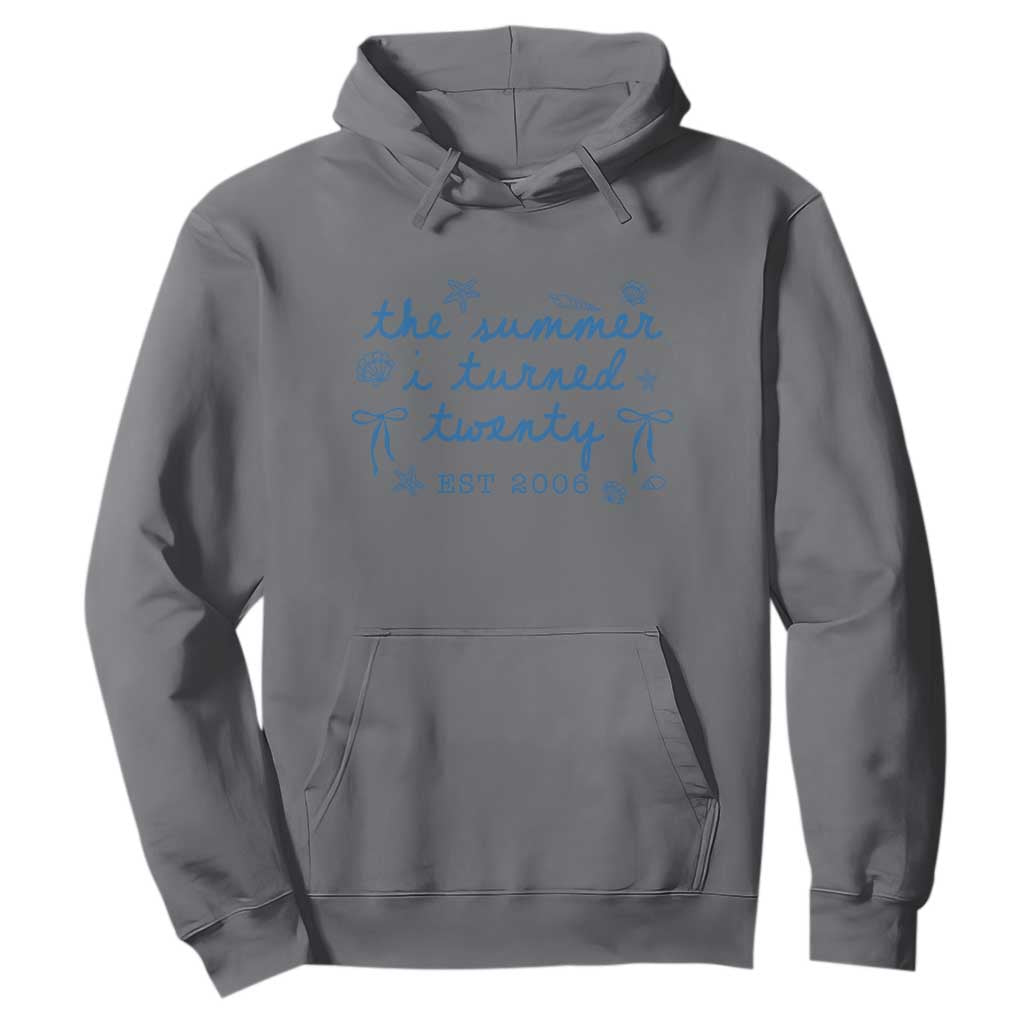 The Summer I Turned Thirty Funny 30th Birthday Est 1996 Hoodie Summer Coastal Birthday Seashell Bow