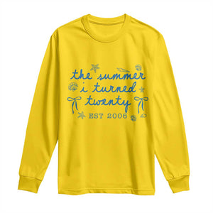 The Summer I Turned Thirty Funny 30th Birthday Est 1996 Long Sleeve Shirt Summer Coastal Birthday Seashell Bow