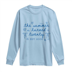 The Summer I Turned Thirty Funny 30th Birthday Est 1996 Long Sleeve Shirt Summer Coastal Birthday Seashell Bow