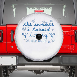 The Summer I Turned Thirty Funny 30th Birthday Est 1996 Spare Tire Cover Summer Coastal Birthday Seashell Bow