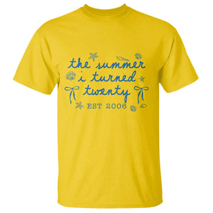 The Summer I Turned Thirty Funny 30th Birthday Est 1996 T Shirt Summer Coastal Birthday Seashell Bow