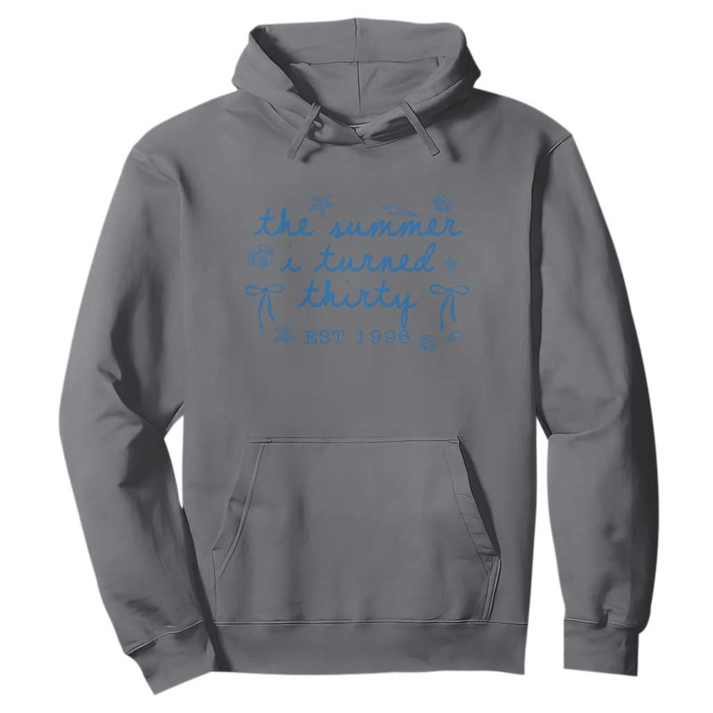 The Summer I Turned Twenty Funny 20th Birthday Est 2006 Hoodie Summer Coastal Birthday Seashell Bow