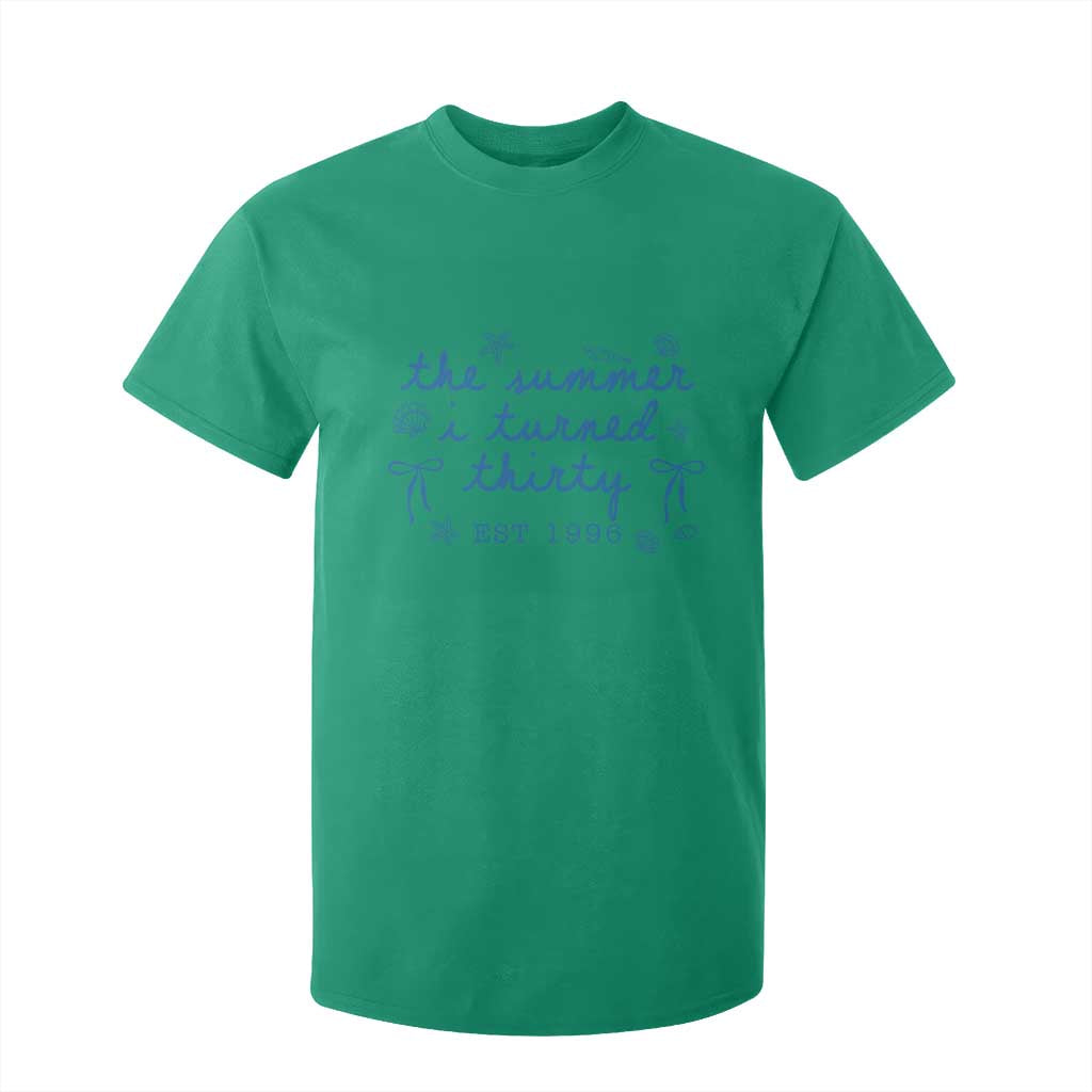 The Summer I Turned Twenty Funny 20th Birthday Est 2006 T Shirt For Kid Summer Coastal Birthday Seashell Bow