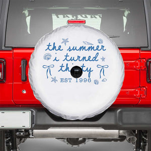 The Summer I Turned Twenty Funny 20th Birthday Est 2006 Spare Tire Cover Summer Coastal Birthday Seashell Bow