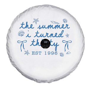 The Summer I Turned Twenty Funny 20th Birthday Est 2006 Spare Tire Cover Summer Coastal Birthday Seashell Bow