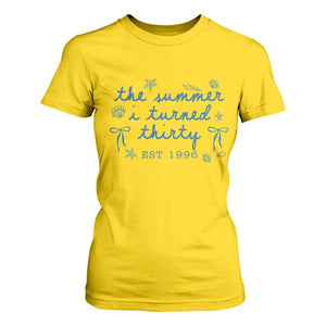 The Summer I Turned Twenty Funny 20th Birthday Est 2006 T Shirt For Women Summer Coastal Birthday Seashell Bow