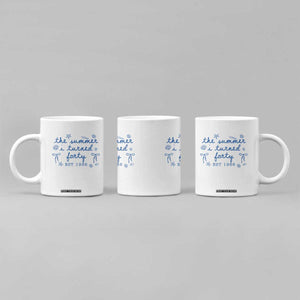 The Summer I Turned Forty Funny 40th Birthday Est 1986 Coffee Mug Summer Coastal Birthday Seashell Bow