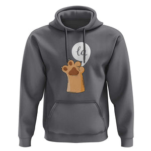Funny Harris Supporter Hoodie Comma La Cat Hand Paw Kamala Punctuation TS11 Charcoal Print Your Wear