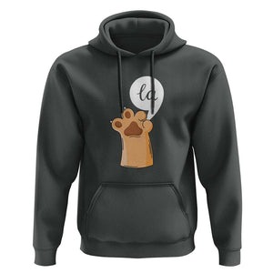 Funny Harris Supporter Hoodie Comma La Cat Hand Paw Kamala Punctuation TS11 Dark Heather Print Your Wear