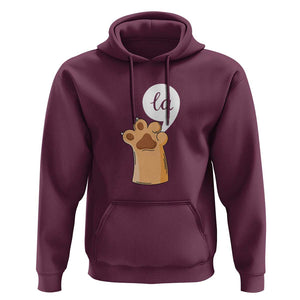 Funny Harris Supporter Hoodie Comma La Cat Hand Paw Kamala Punctuation TS11 Maroon Print Your Wear