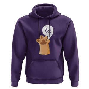 Funny Harris Supporter Hoodie Comma La Cat Hand Paw Kamala Punctuation TS11 Purple Print Your Wear