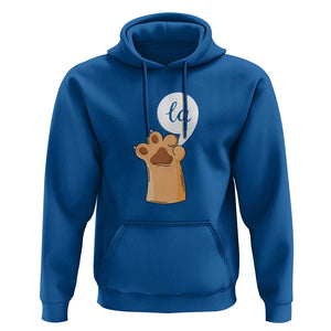 Funny Harris Supporter Hoodie Comma La Cat Hand Paw Kamala Punctuation TS11 Royal Blue Print Your Wear