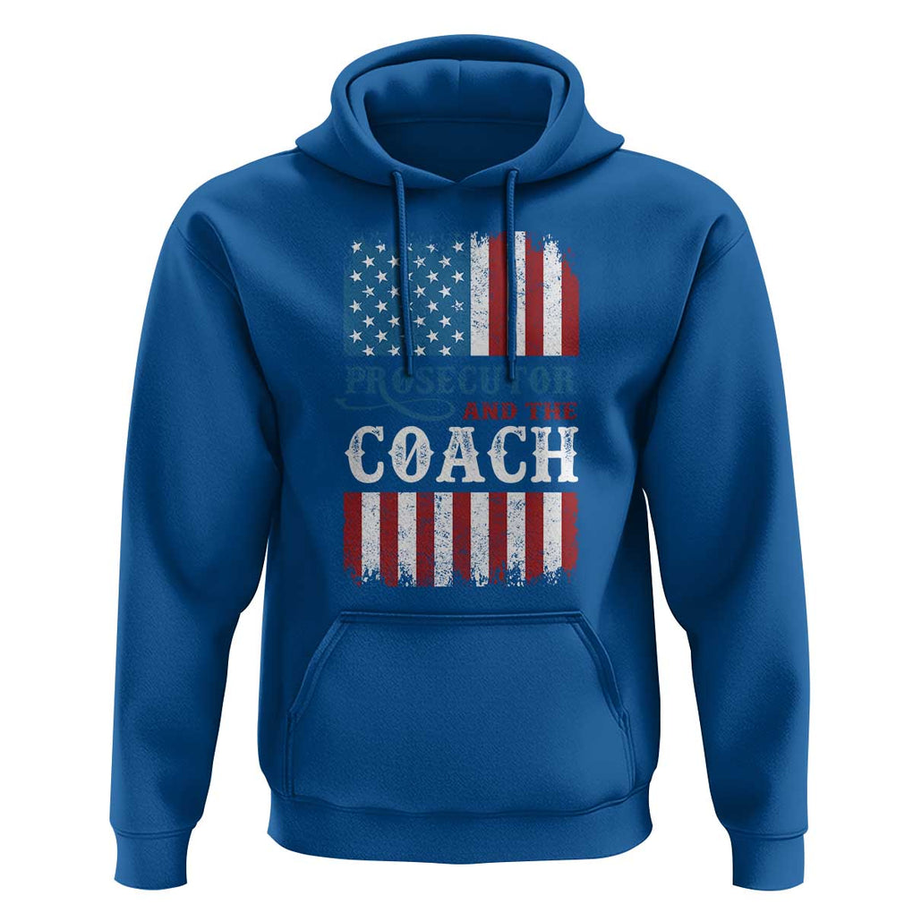 Harris Walz Hoodie Prosecutor And The Coach 2024 Vintage American Flag TS11 Royal Blue Print Your Wear