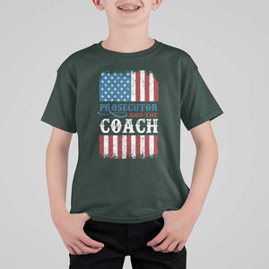 Harris Walz T Shirt For Kid Prosecutor And The Coach 2024 Vintage American Flag TS11 Dark Forest Green Print Your Wear