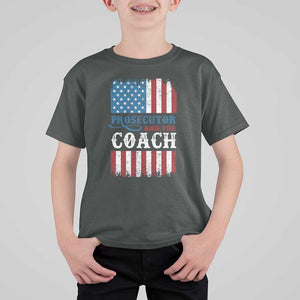 Harris Walz T Shirt For Kid Prosecutor And The Coach 2024 Vintage American Flag TS11 Dark Heather Print Your Wear