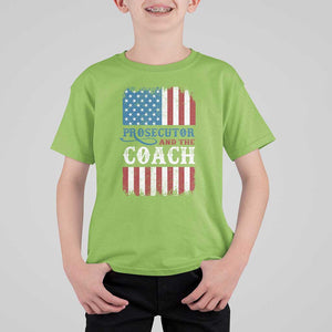 Harris Walz T Shirt For Kid Prosecutor And The Coach 2024 Vintage American Flag TS11 Lime Print Your Wear