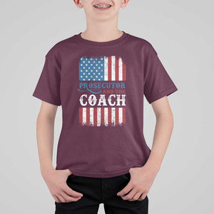 Harris Walz T Shirt For Kid Prosecutor And The Coach 2024 Vintage American Flag TS11 Maroon Print Your Wear