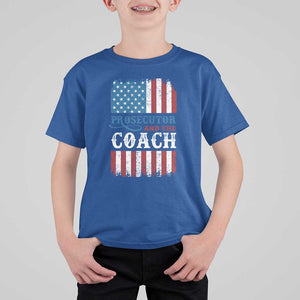 Harris Walz T Shirt For Kid Prosecutor And The Coach 2024 Vintage American Flag TS11 Royal Blue Print Your Wear