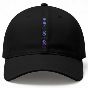 Suicide Prevention Awareness Baseball Cap 988 Suicide Prevention Hotline 988 Purple Teal Semicolon